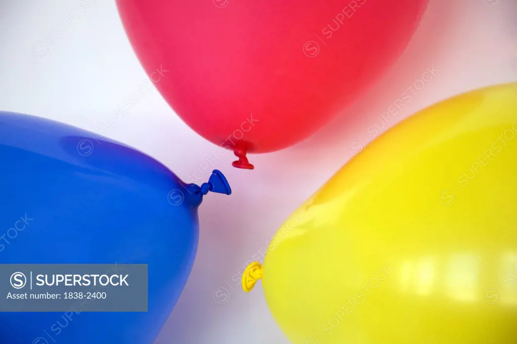 Blue, Red and Yellow Balloons