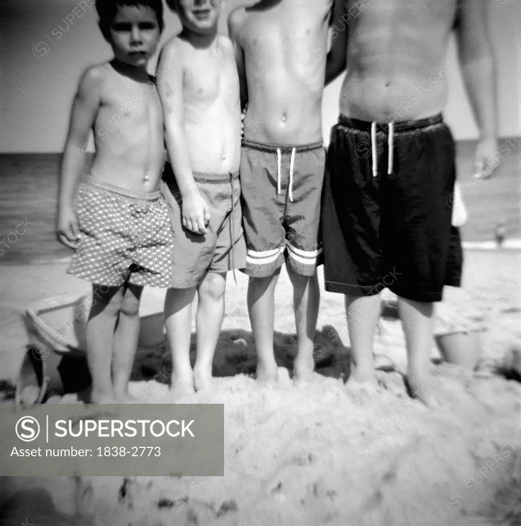 Four Boys on the Beach