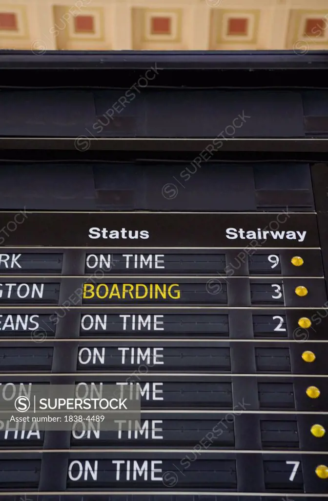 Train Schedule Board