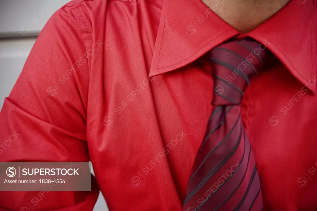 Red Shirt and Tie