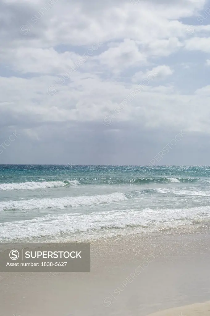 Waves crashing at beach, Fuerteventura, Canary Islands, Spain