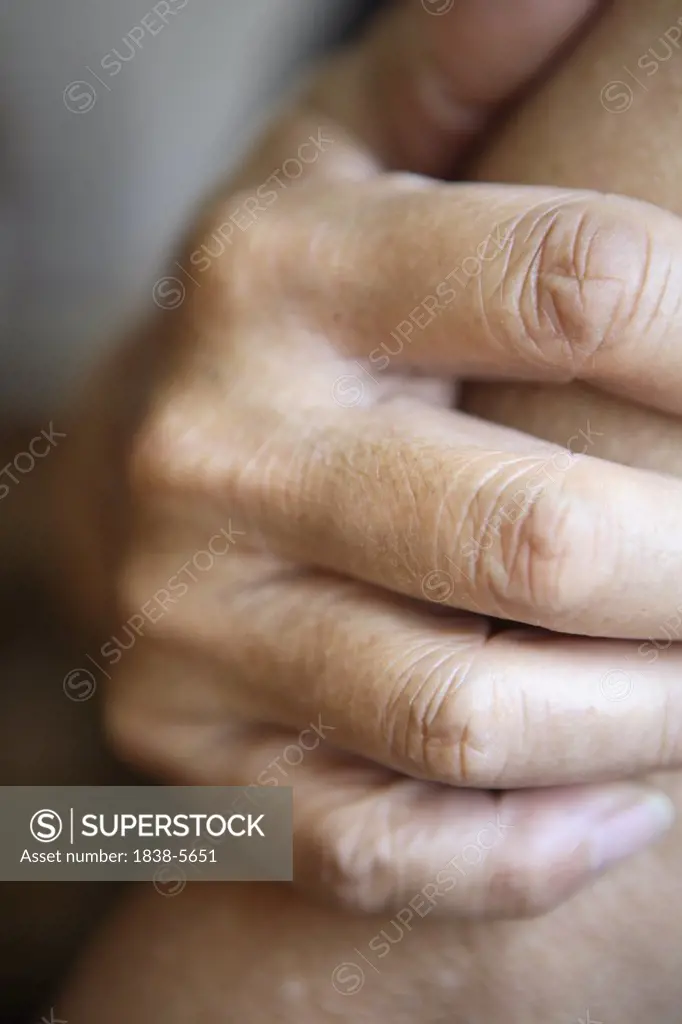 Mature man's hand
