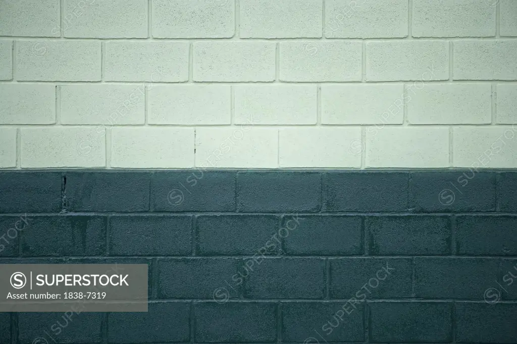 Two-Toned Cinderblock Wall