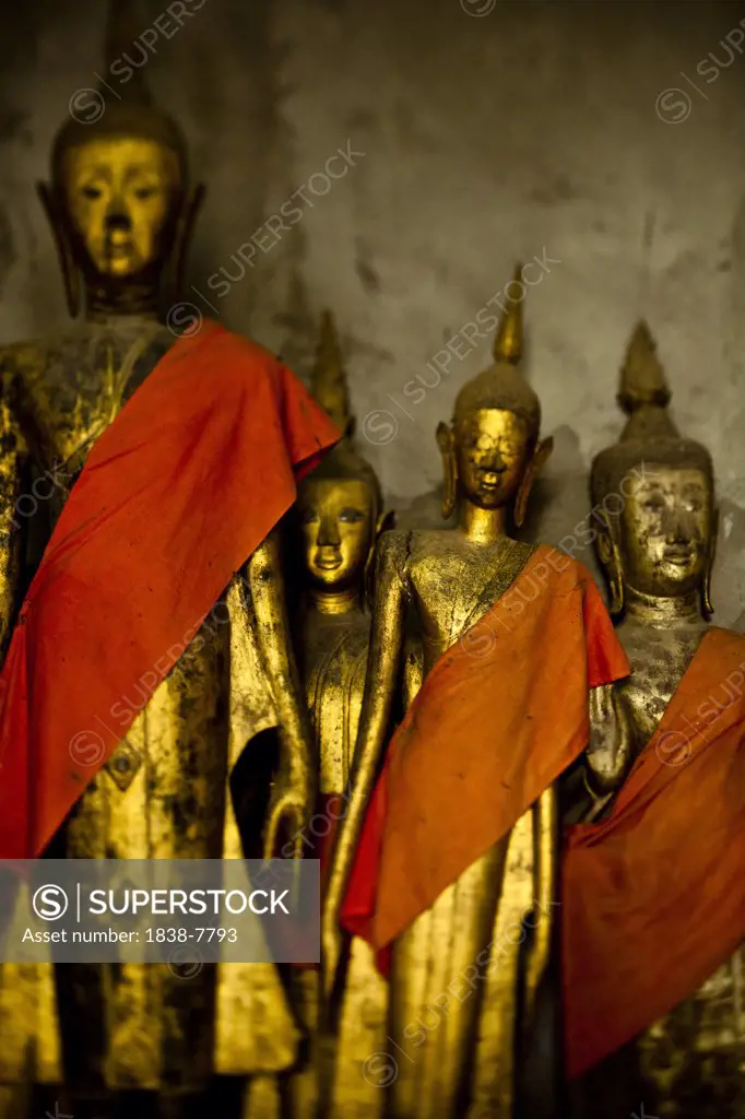 Four Old Buddha Statues