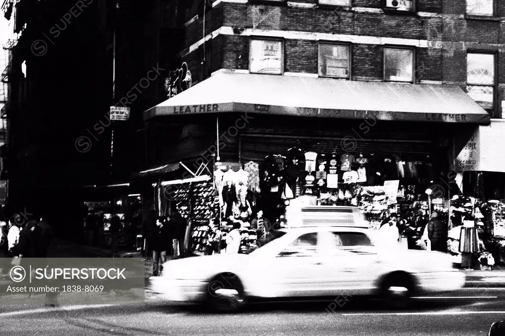 Blurred Taxi, Street Scene, New York City, USA