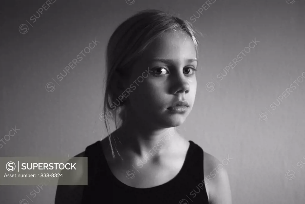 Serious Young Blonde Girl