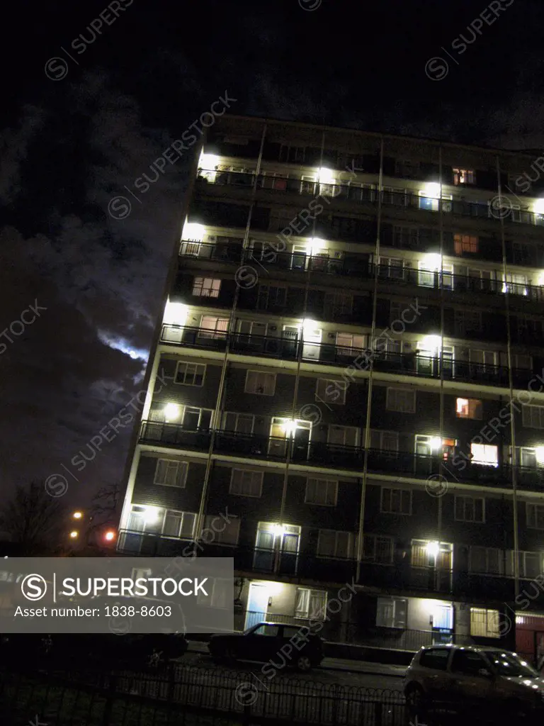 Apartment Building at Night