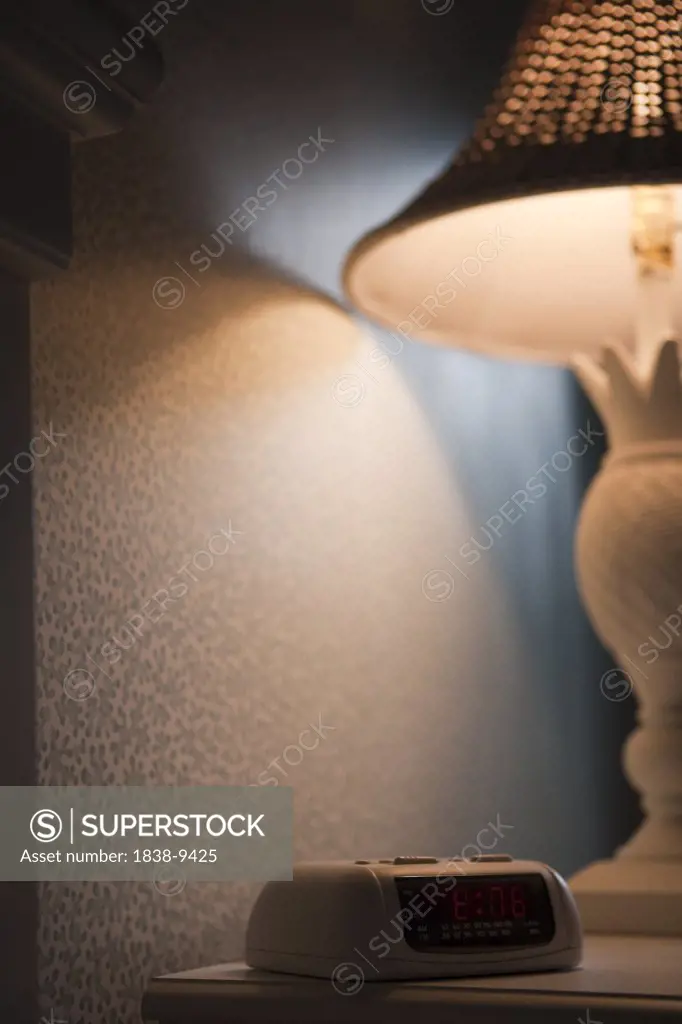 Hotel Room Lamp and Nightstand