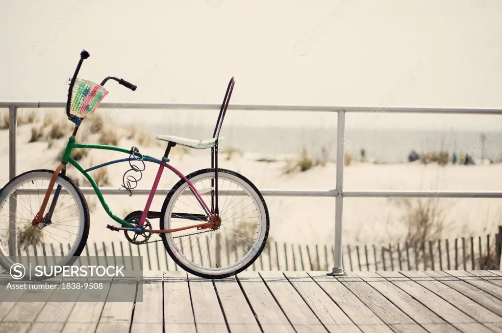 Old Fashioned Bicycle on Boardwalk