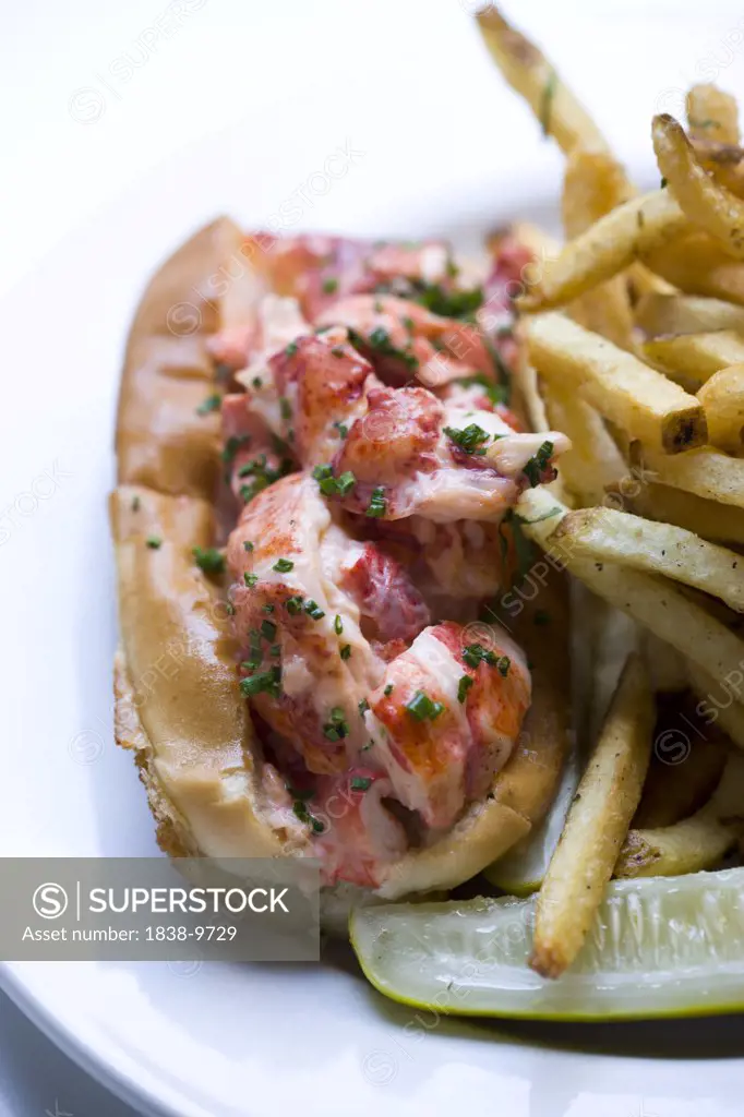 Lobster Roll and French Fries