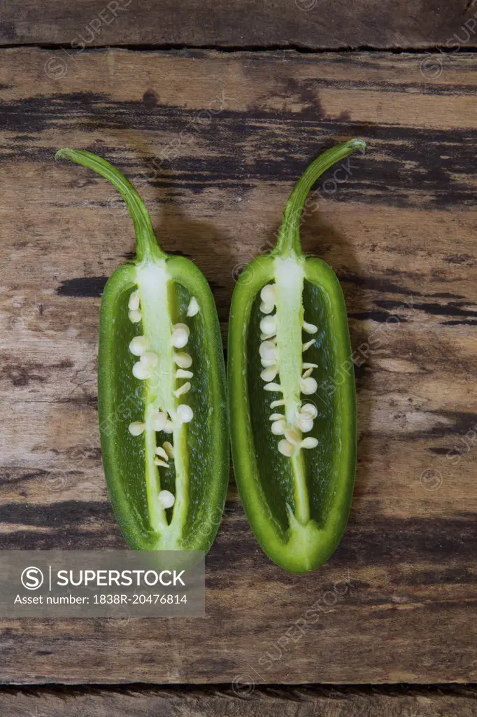 Two Halves of Jalapeo Pepper