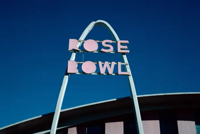 Rose Bowl Sign, Tulsa, Oklahoma, USA, John Margolies Roadside America Photograph Archive