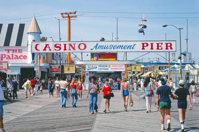 Casino Pier at boardwalk, Seaside Heights, New Jersey, USA, John Margolies Roadside America Photograph Archive, 1978