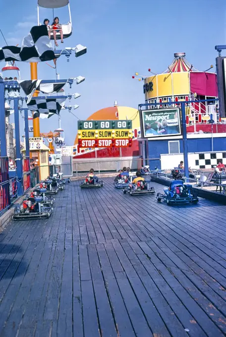 Go Carts, Seaside Heights, New Jersey, USA, John Margolies Roadside America Photograph Archive, 1978