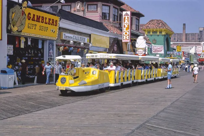 Boardwalk Tram, Atlantic City, New Jersey, USA, John Margolies Roadside America Photograph Archive, 1978