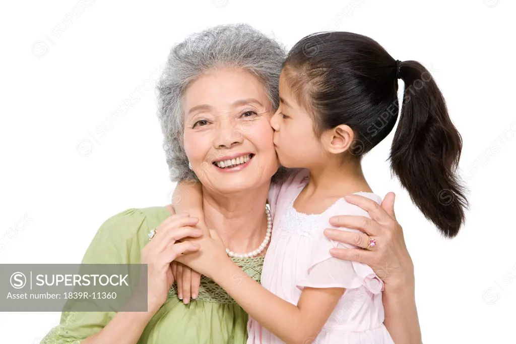 Portrait of grandmother and granddaughter
