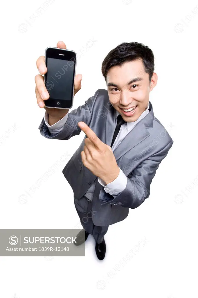 Businessman with cellphone