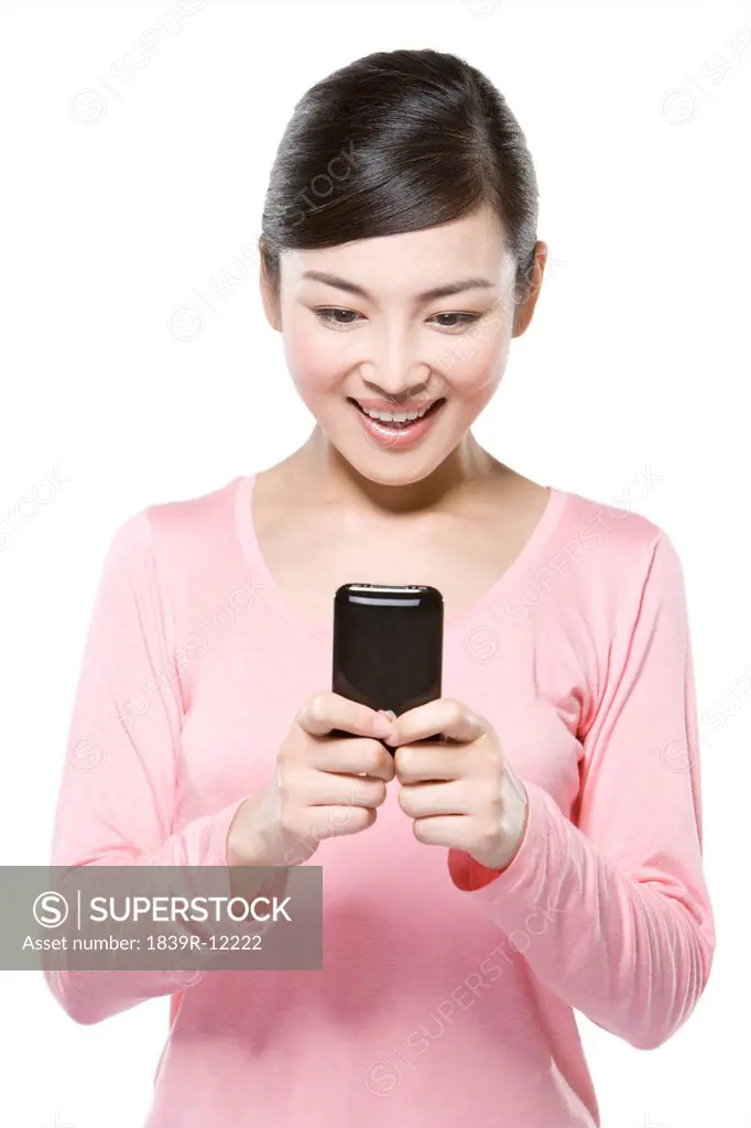 Woman Looking At Phone
