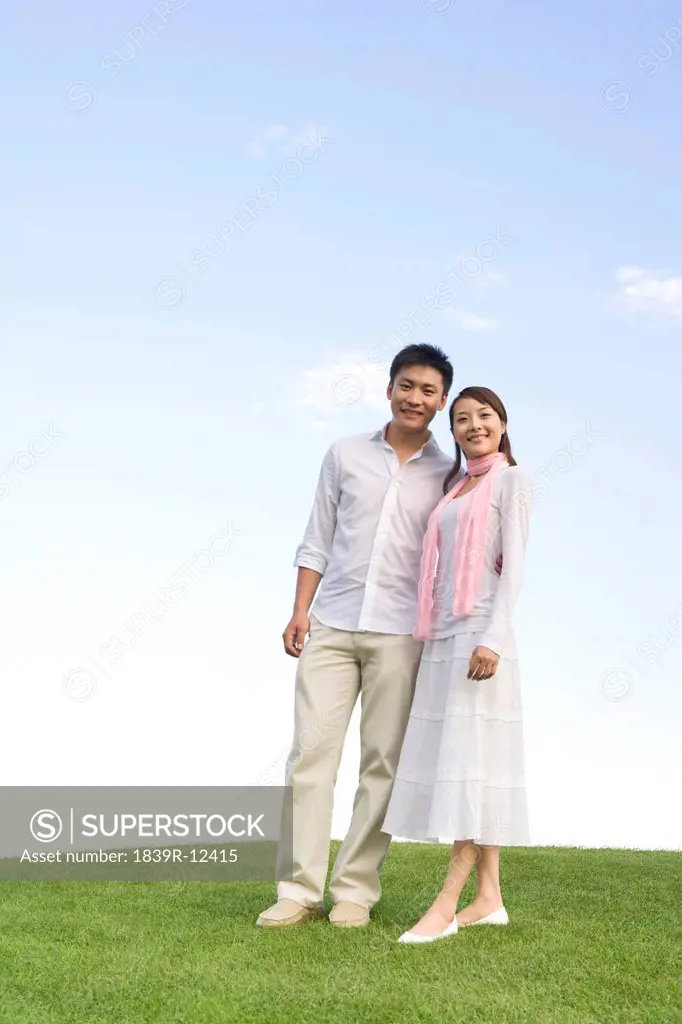 Young couple enjoying the park