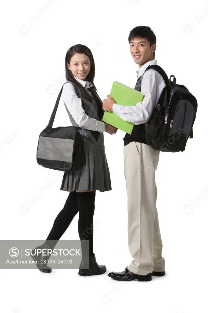 Students with bookbags
