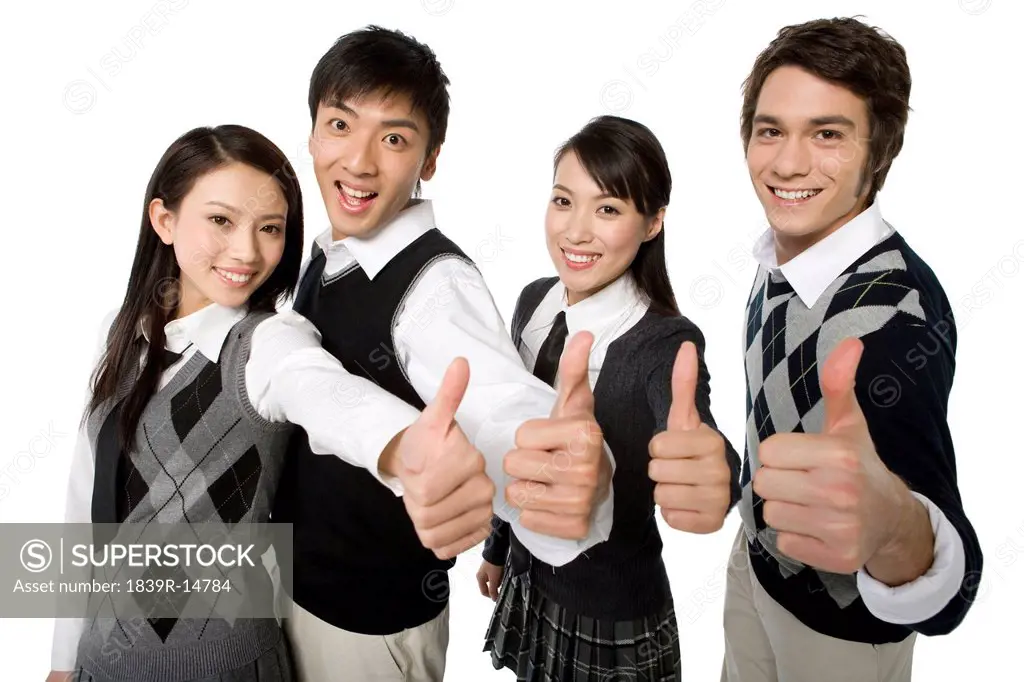 Students give thumbs up