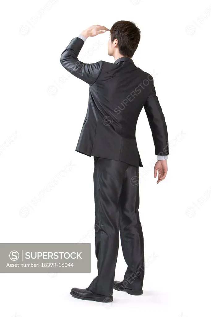Young businessman in search