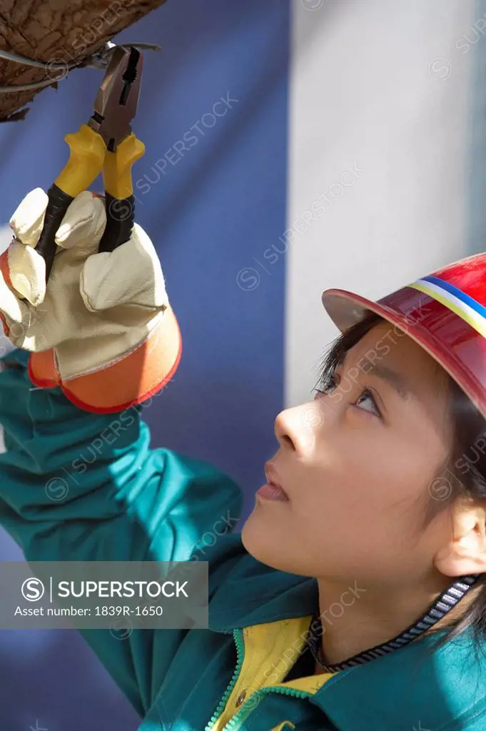 Woman Working In A Construction Site