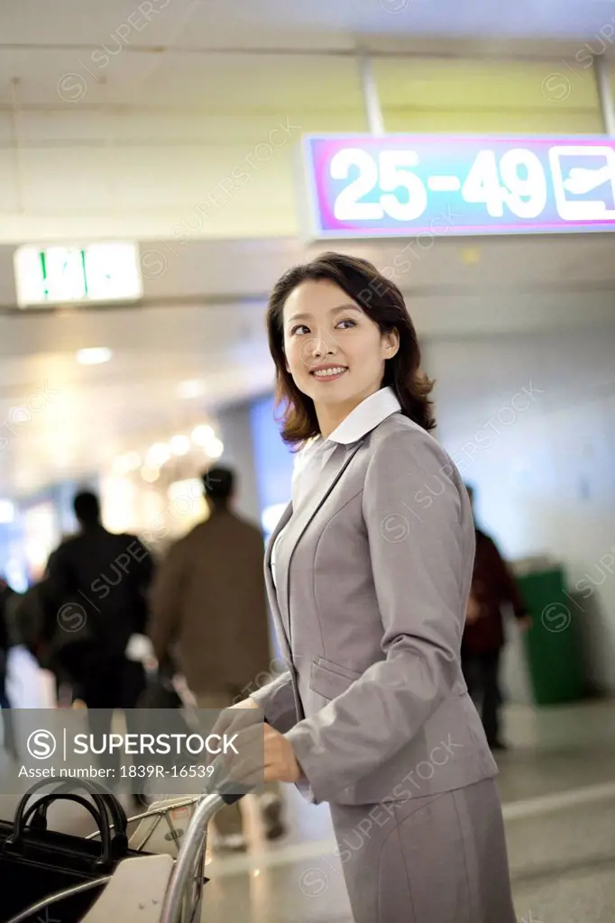 Businesswoman at the airport