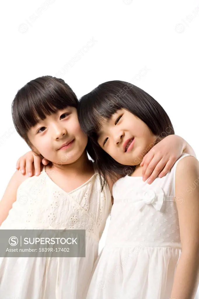 Portrait of two little girls