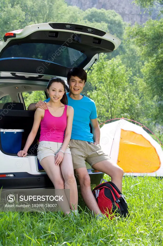 Couple on a camping trip