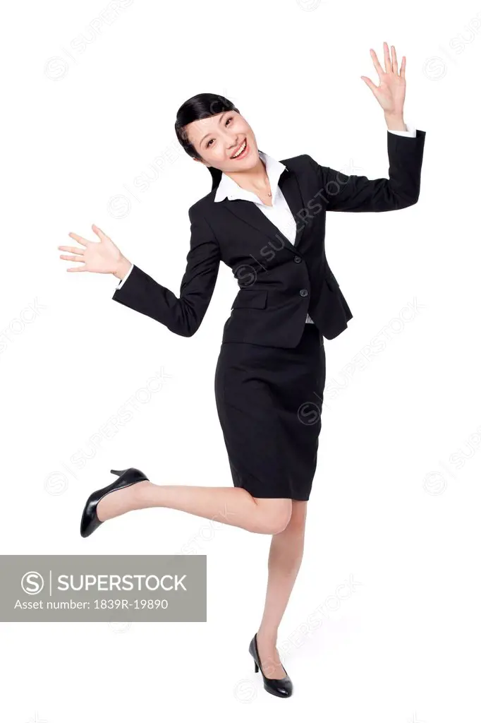 Portrait of an Excited Businesswoman