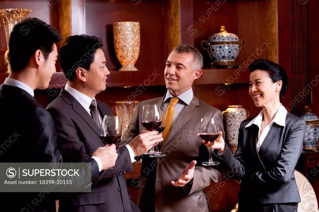 Businessmen toast for celebration