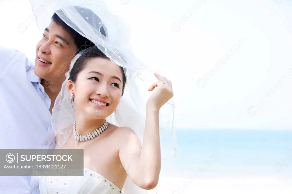 Portrait of Happy Newlyweds