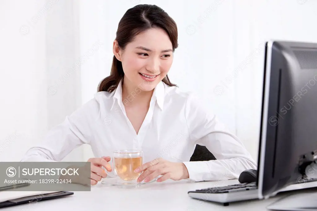 Young businesswoman in office