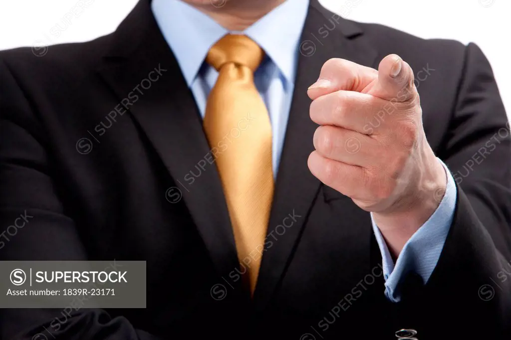 Businessman pointing the front