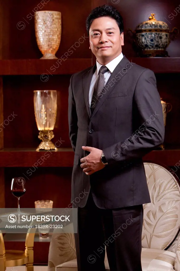 Mature businessman in a luxurious room