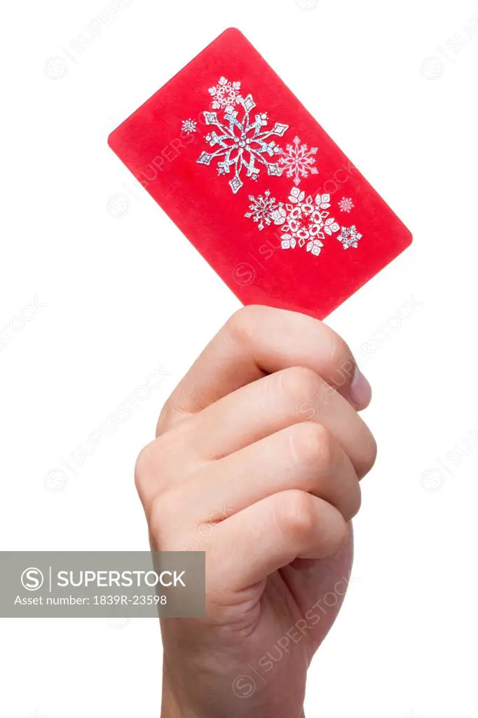 Man Holding a Gift Certificate
