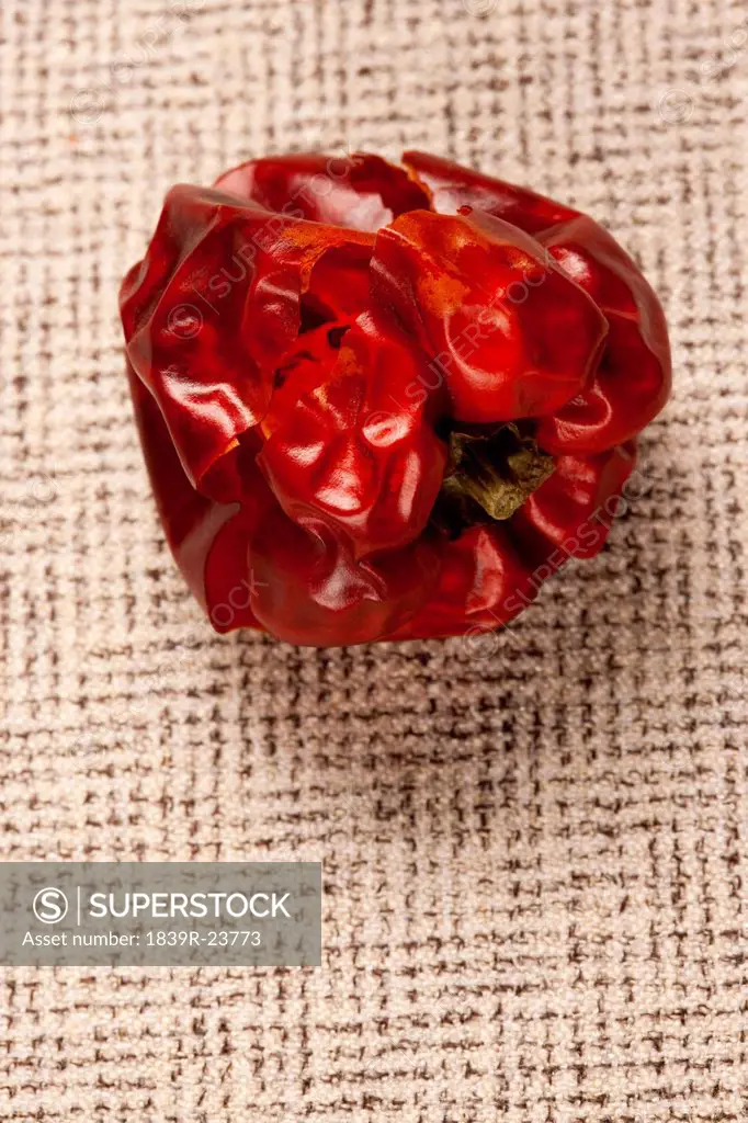 Close_up of dry red pepper