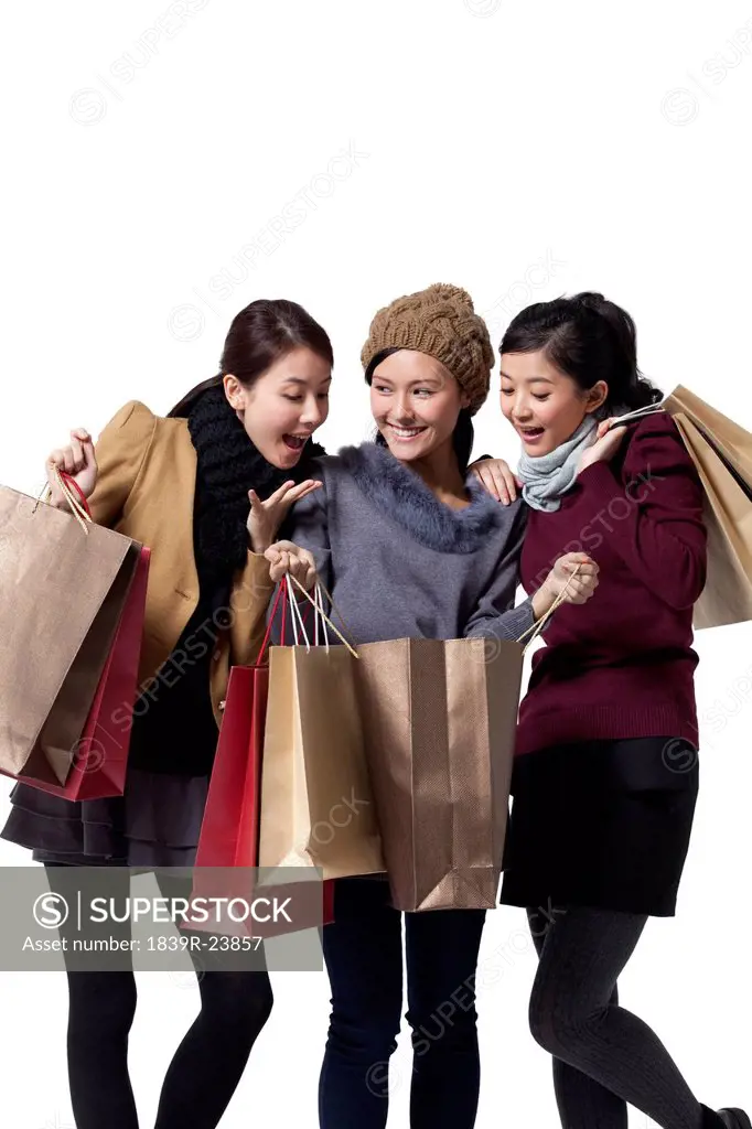 Stylish young woman going shopping