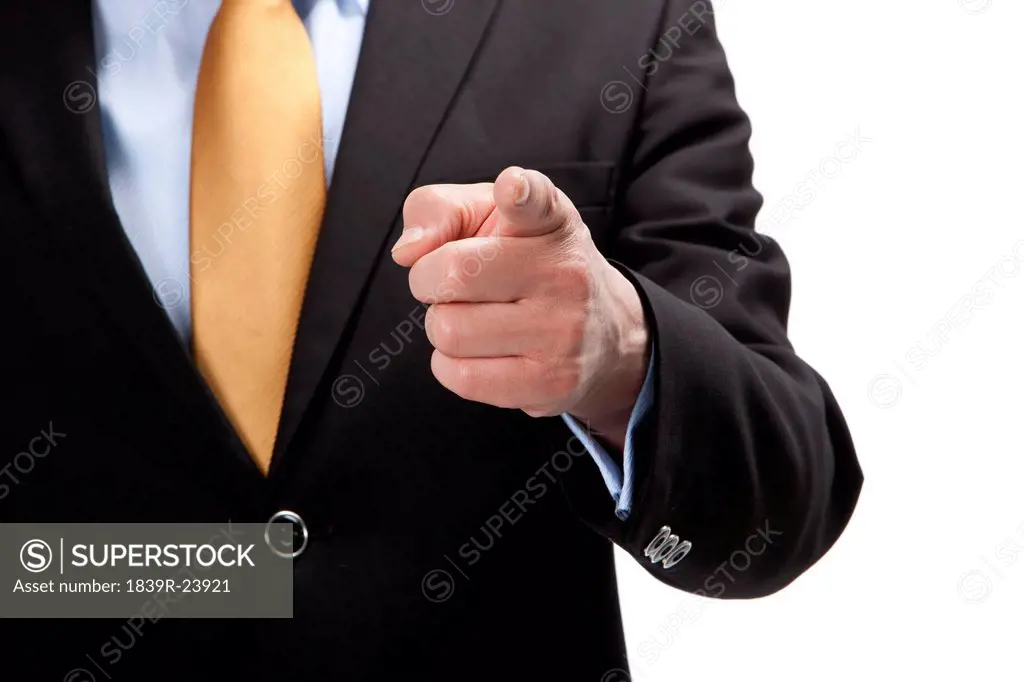 Businessman pointing the front