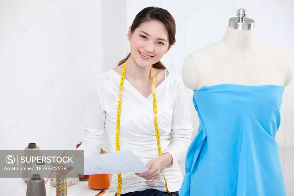 Fashion designer in work