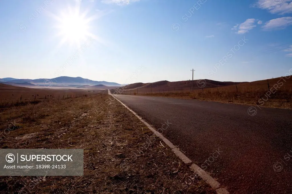 A country road in Inner Mongolia