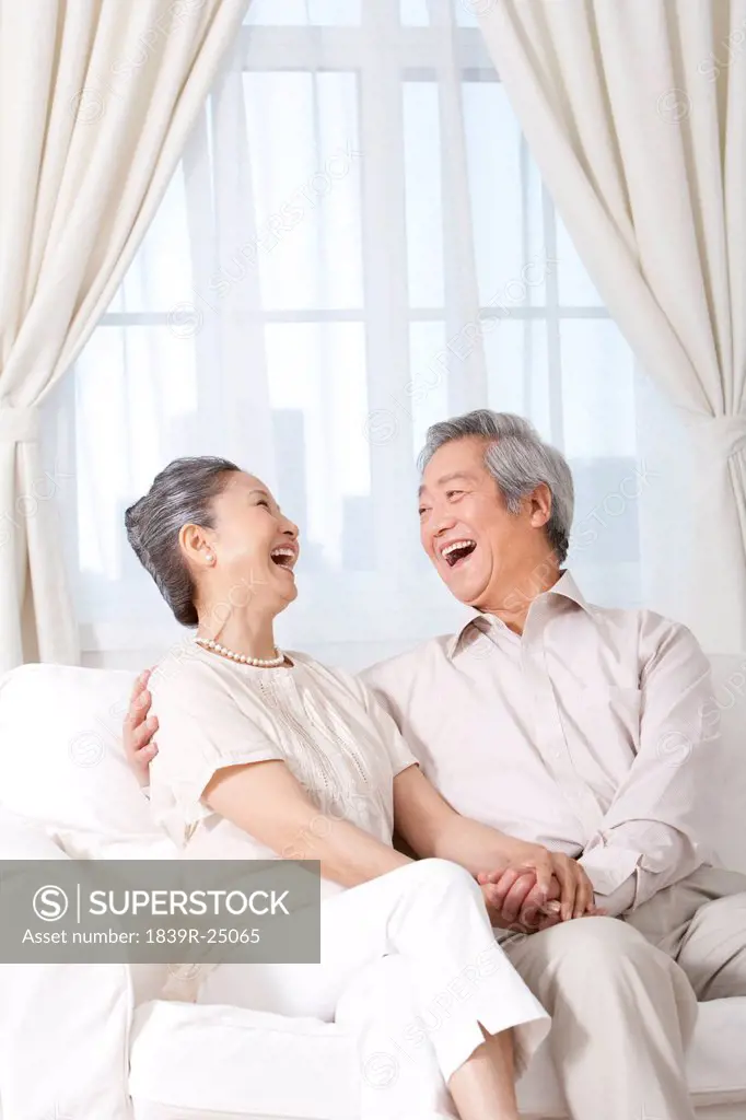Happy Senior Couple Laughing