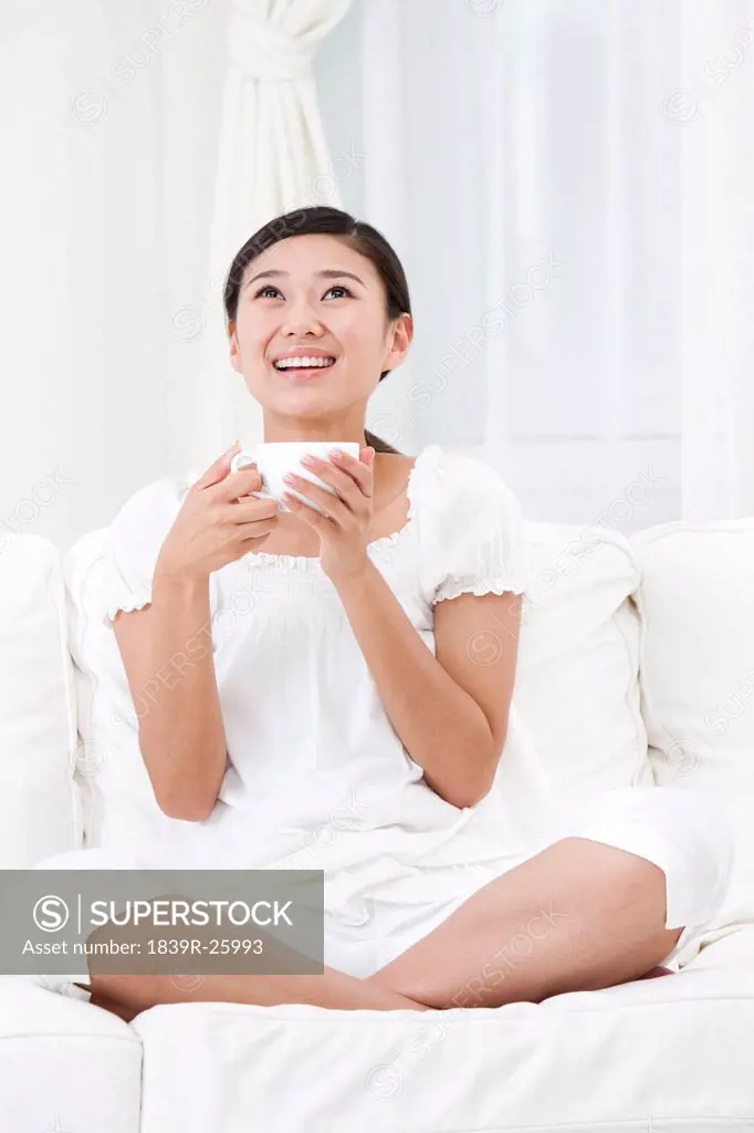 Young Woman Relaxing at Home
