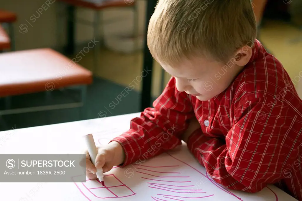 Boy Drawing Picture