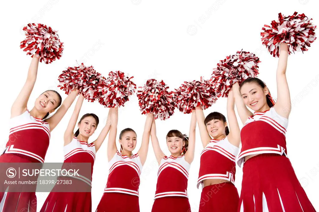Cheerleaders in action