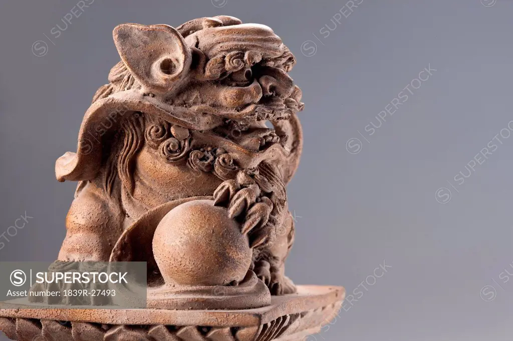 Traditional Chinese lion statue