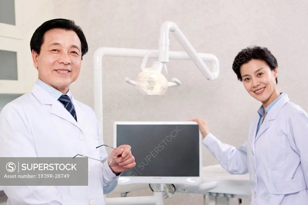 Dentists in dental clinic