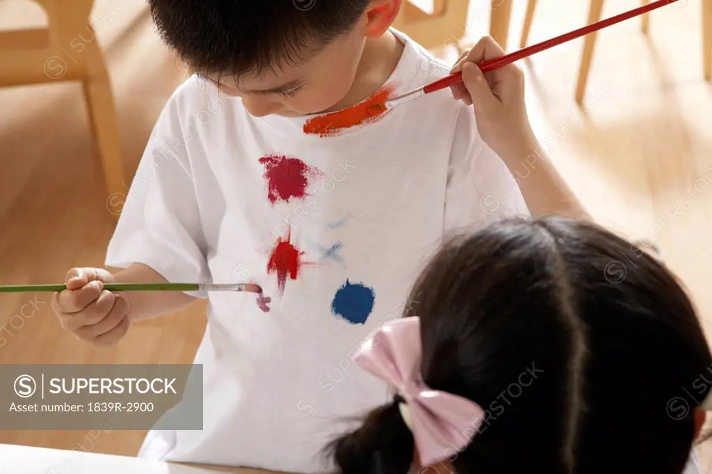 Children Painting T_Shirt