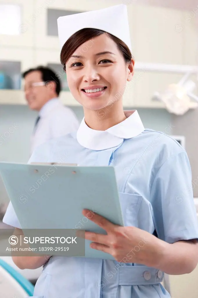 Nurse in dental clinic
